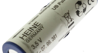 [X-07.99.381、US Pat. 7.056.619]HEINE ハイネ 検眼機器等 3.5V Li-ion バッテリーセル交換